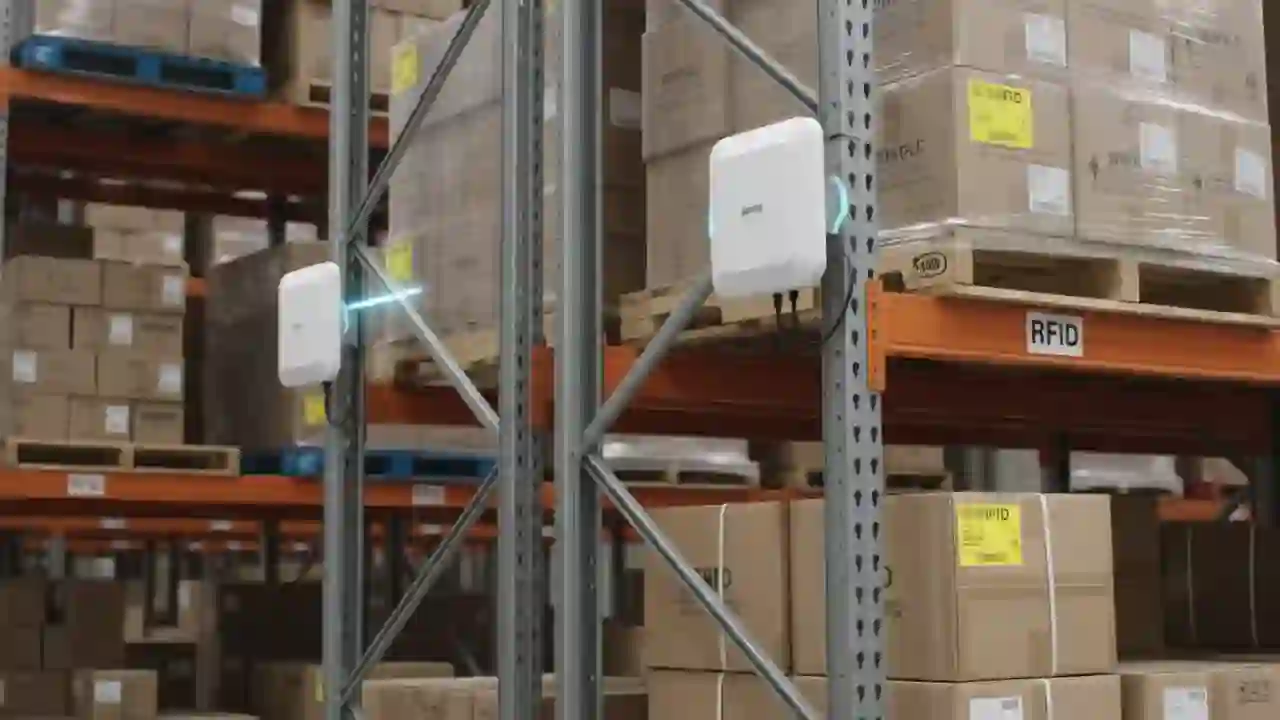 Una antena plana por sector. No hay que apuntarle a nada ni pasar producto por producto.
